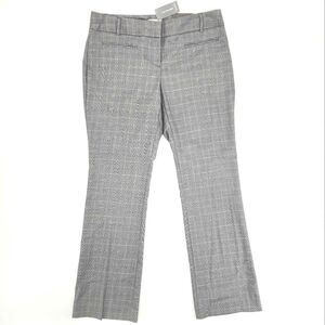 Van Heusen Modern Fit Gray Plaid Print Pants Slight Boot Leg Womens Size 4 Short